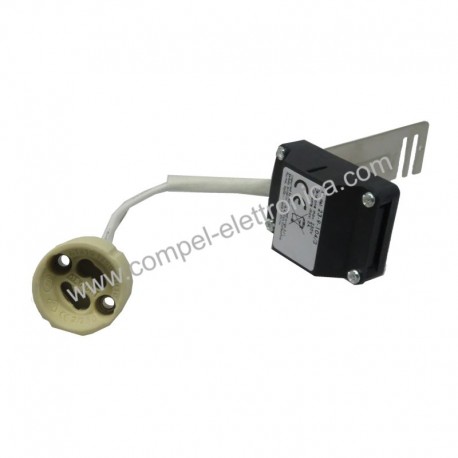 PORTALAMPADA CERAMICO ATTACCO GU10 CON BOX DI COLLEGAMENTO