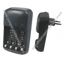 CARICA BATTERIA NI-CD / NI-MH PER 2/4 BATTERIE AA/AAA 2 BATTERIE 9V