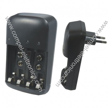 CARICA BATTERIA NI-CD / NI-MH PER 2/4 BATTERIE AA/AAA 2 BATTERIE 9V