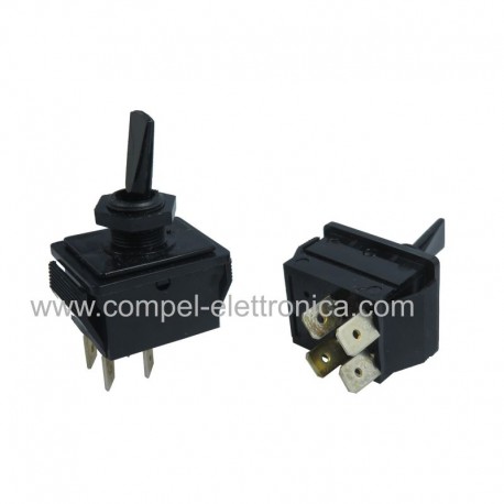 INTERRUTTORE A LEVA BIPOLARE ISOLATO 250VAC 16A DPST OFF-ON