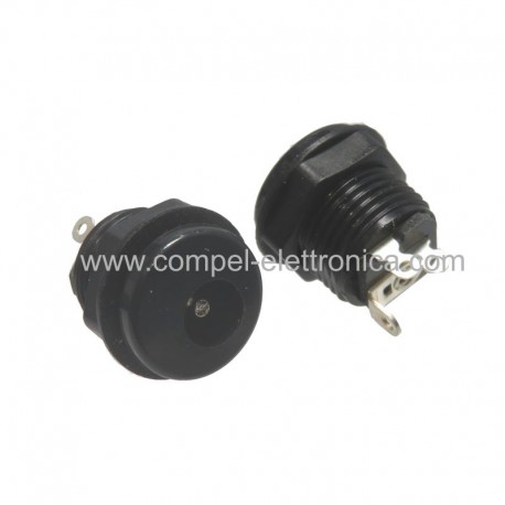 PRESA DC Ø 5,5MM/2,5MM FISSAGGIO CON GHIERA POSTERIORE BACHELITE