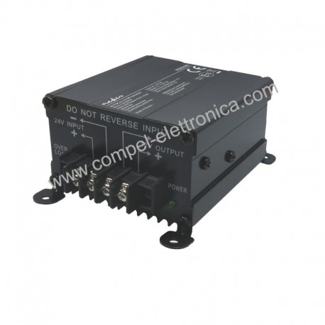 CONVERTITORE STEP DOWN DC/DC 24Vdc In 12Vdc OUT 10A CON FISS. A VITE BOX