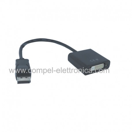 CAVO DISPLAYPORT MASCHIO A DVI-D 24/1 FEMMINA 20CM