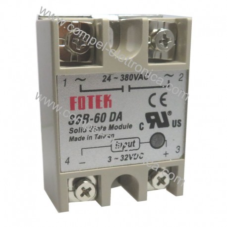 RELÈ SSR 60 DA 3-32VDC 60A 24Vac-380Vac