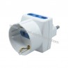 ADATTATORE SPINA 16A 250VAC A PRESA SCHUKO/2 PRESE 10/16A 250VAC BIANCA