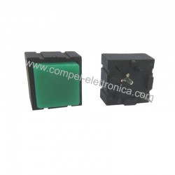 PULSANTE QUADRATO NORMALMENTE APERTO VERDE