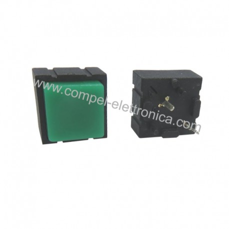 PULSANTE QUADRATO NORMALMENTE APERTO VERDE