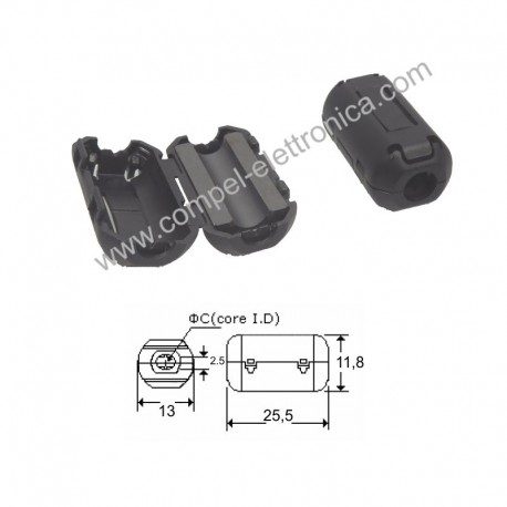 FILTRO SOPPRESSORE PER CAVO DIAMETRO MAX 5 MM