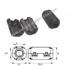 FILTRO SOPPRESSORE PER CAVO DIAMETRO MAX 3,5 MM