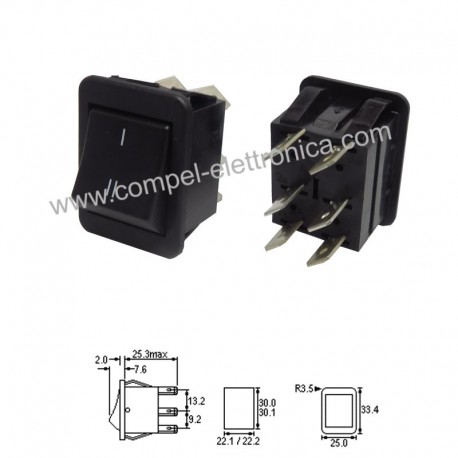 DOPPIO INTERRUTTORE BASCULA CON SPIA ROSSA **DISMESSO***
