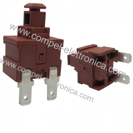 INTERRUTTORE A PULSANTE ON-OFF 10A 250V A FASTON PER ASPIRAPOLVERE