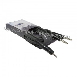 CAVO Jack 2X6,3 MONO A 3,5MM STEREO 1,5MT CAVO FLESSIBILE PROFESSIONALE