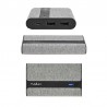 POWER BANK PORTATILE 10.000mAH 2 PRESA USB FODERATO GRIGIO/ CON CUSTODIA