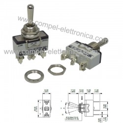 PULSANTE A LEVA ON-OFF-(ON) 250VAC 10A DA PANNELLO
