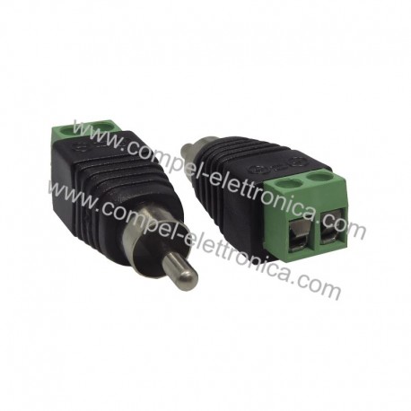 ADATTATORE SPINA RCA A 2 MORSETTI