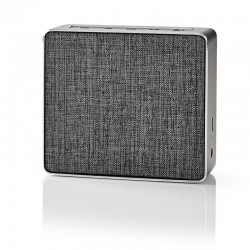 ALTOPARLANTE BLUETOOTH V4.2 EDR 15W METALLO E TESSUTO GRIGIO 80X90MM