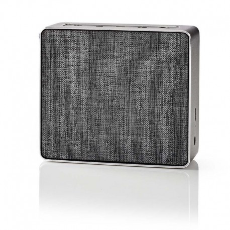 ALTOPARLANTE BLUETOOTH V4.2 EDR 15W METALLO E TESSUTO GRIGIO 80X90MM