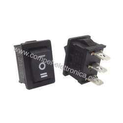 INTERRUTTORE MINIATURA 3 POSIZIONI NERO