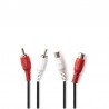 CAVO RCA 2 SPINE MASCHIO / 2 SPINE RCA FEMMINA AUDIO 2 MT
