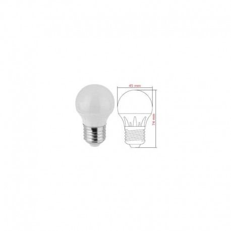 LAMPADA A LED E27 230V 4W 3K MINI BULBO OPACO - Dimmerabile