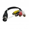 CAVO AUDIO DIN 5 POLI MASCHIO / 4 PRESE RCA FEMMINA 0,2M