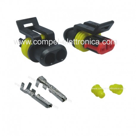 CONNETTORE SUPERSEAL 1.5 - 2 PIN FEMMINA IP67