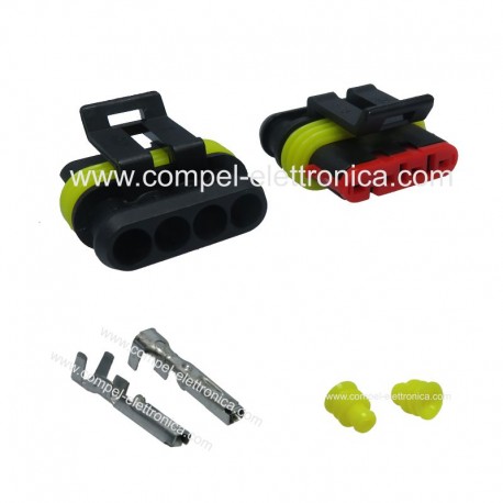 CONNETTORE SUPERSEAL 1.5 - 4 PIN FEMMINA IP67