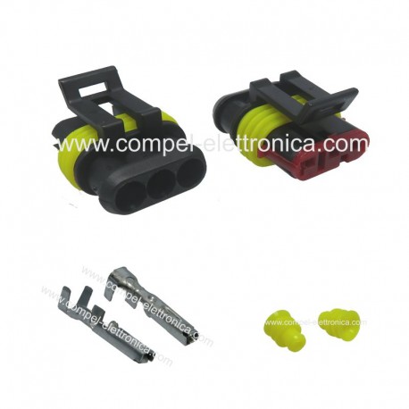 CONNETTORE SUPERSEAL 1.5 - 3 PIN FEMMINA IP67