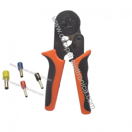 PINZA A CRIMPARE X TERM. A BUSSOLA SEZ 0,25/6mm AWG23-10 -KIT PUNTALINI