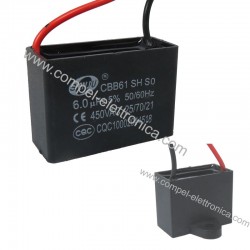 CONDENSATORI 6UF 450Vac IN BOX PER AVVIAMENTO MOTORI 2 FILI