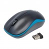 MOUSE WIRELESS 3T CON MICRO RICEVITORE USB 1000 DPI NERO/AZZURRO