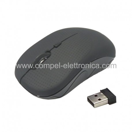 MOUSE WIRELESS 3T CON MICRO RICEVITORE USB MAX 1600 DPI WM106 NERO