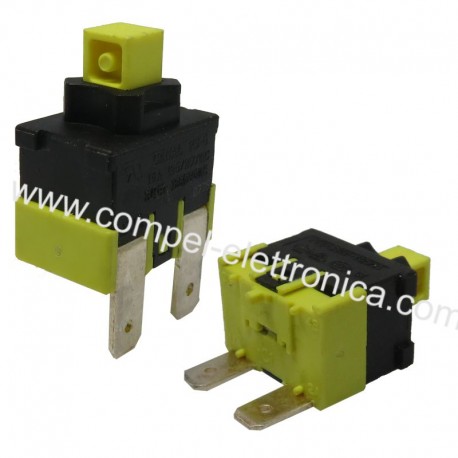 INTERRUTTORE UNIPOLARE PULSANTE 250VAC 10A 2 PIN A FASTON 4,8mm