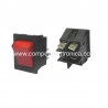 PULSANTE BIPOLARE LUMINOSO 16A 250Vac (ON)-OFF N.O. ROSSO