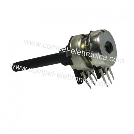 POTENZIOMETRO 2X 10 KOHM DOPPIO LOGARITMICO