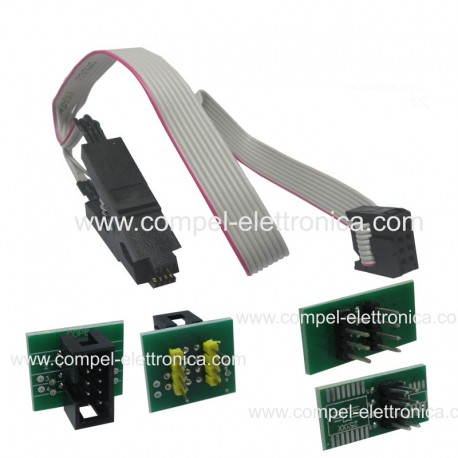 CLIP TEST PROGRAMMAZIONE E LETTURA SOP-8 SO-8 SMD CON ADATTATORI