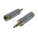 ADATTATORE SPINA 3,5 STEREO A PRESA 6,3 STEREO PLACCATO ORO 24 k