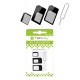ADATTATORE SCHEDA SIM KIT 4IN1 nano-SIM, Micro-SIM e SIM Nero
