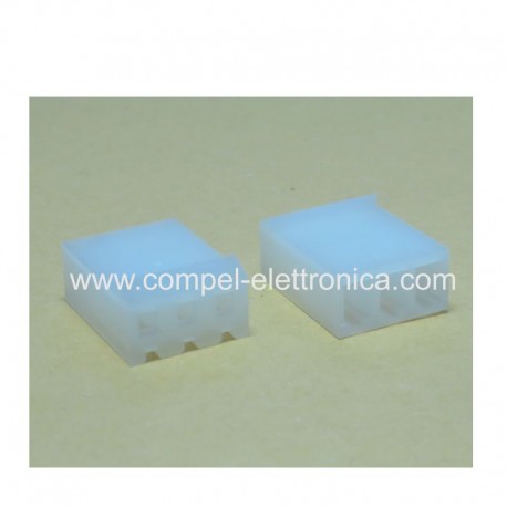 CONNETTORE FEMMINA FILA SINGOLA 3 POLI PASSO 3,96MM