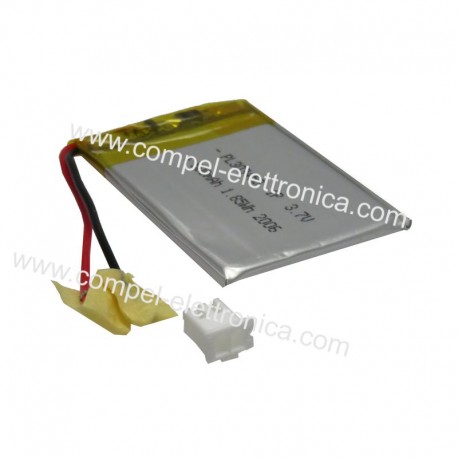 BATTERIA RICARICABILE POLIMERI DI LIPO 3,7V 500MA 34x50x3MM 2 FILI