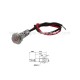 SEGNALATORE 12Vdc LED ROSSO D.6 MM PIATTO A PANNELLO IP40