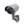 VIDEOCAMERE DI SICUREZZA FINTA CON LED IR E LED LAMPEGGIANTE IP44 GRIGIA