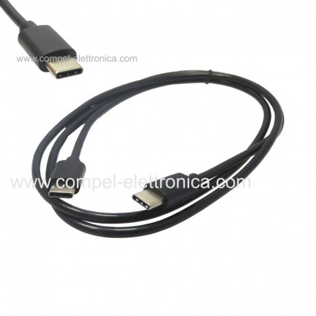 CAVO USB C / USB C 2.0 MASCHIO-MASCHIO 1MT NERO