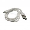 CAVO USB C / USB A 2.0 MASCHIO-MASCHIO ricarica e dati max.3A 1MT BIANCO