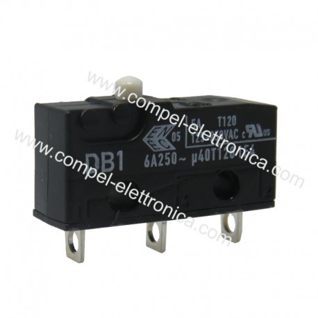MICRO SWITCH 6A 250VAC IP67 SPDT FASTON 7,3x20x6,5mm