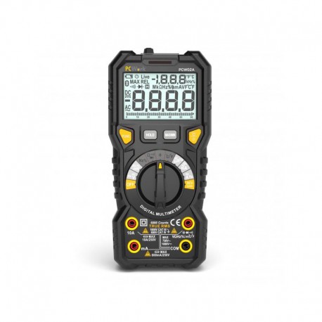 MULTIMETRO DIGITALE TRMS 6000 punti CATIII 1000V NCV PCWork PCW02A