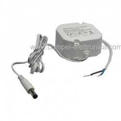 ALIMENTATORE SWITCH PER LED 12V 18W 1,5A/IP67 CON PRESA DC 5,5/2,1MM