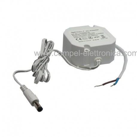 ALIMENTATORE SWITCH PER LED 12V 18W 1,5A/IP67 CON PRESA DC 5,5/2,1MM