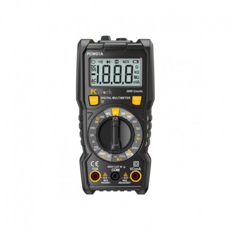 MULTIMETRO DIGITALE TRUE-RMS CATIII 600V 10A NCV PCWork PCW01A