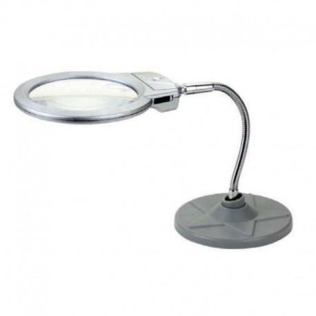 LENTE INGRANDIMENTO 2X/5X PIEGHEVOLE DOPPIA LENTE 85MM/20MM CON 2 LED